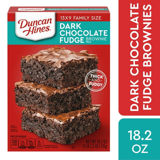 Duncan Hines Dark Chocolate Fudge Brownie Mix, 18.2 oz